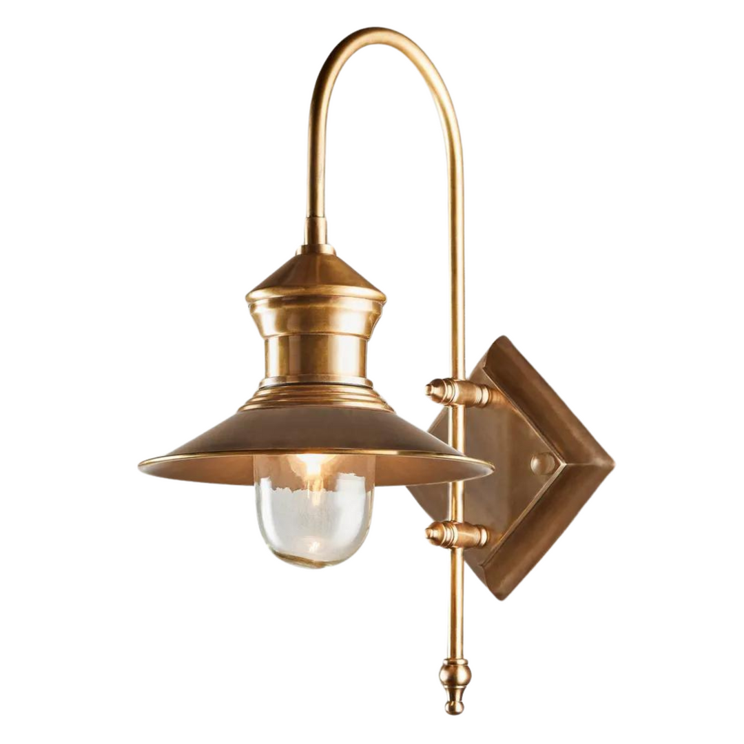 St James Outdoor Wall Light Antique Brass