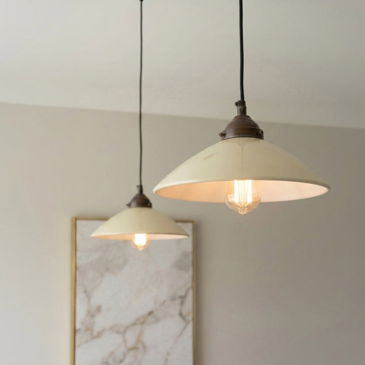 Newport Ceramic Dish Ceiling Pendant Large White