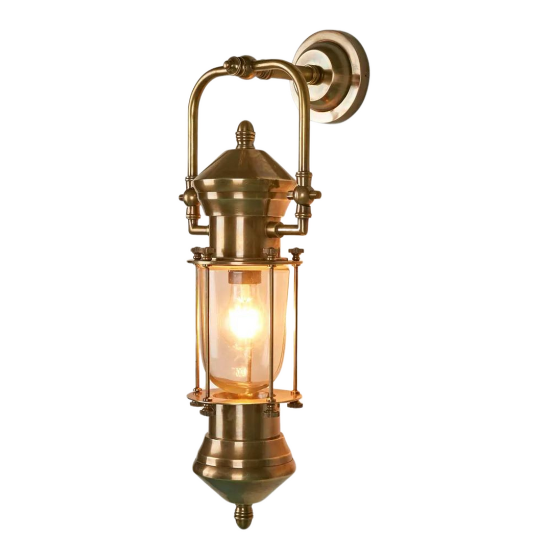 Lisbon Outdoor Wall Light Antique Brass