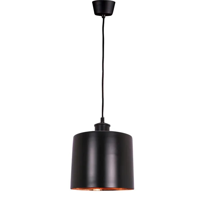 Portofino Ceiling Pendant Large Matte Black and Copper