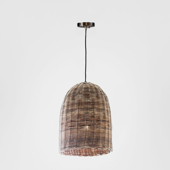 Rattan Bell Ceiling Pendant Small Natural