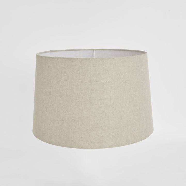 Linen Drum Lamp Shade Medium Light Natural