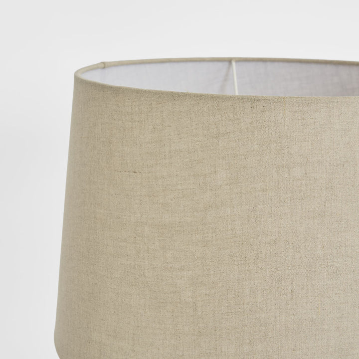 Linen Drum Lamp Shade Medium Dark Natural