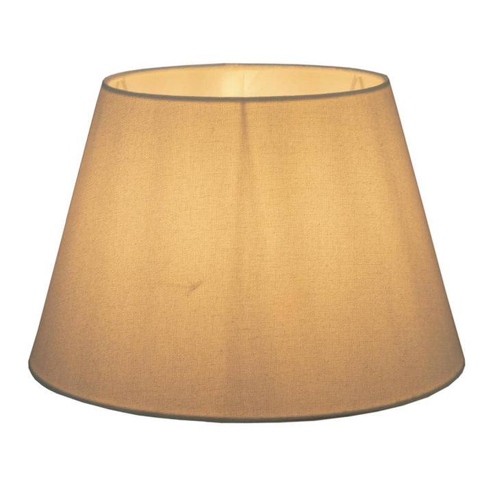 Linen Taper Lamp Shade Large Textured Ivory