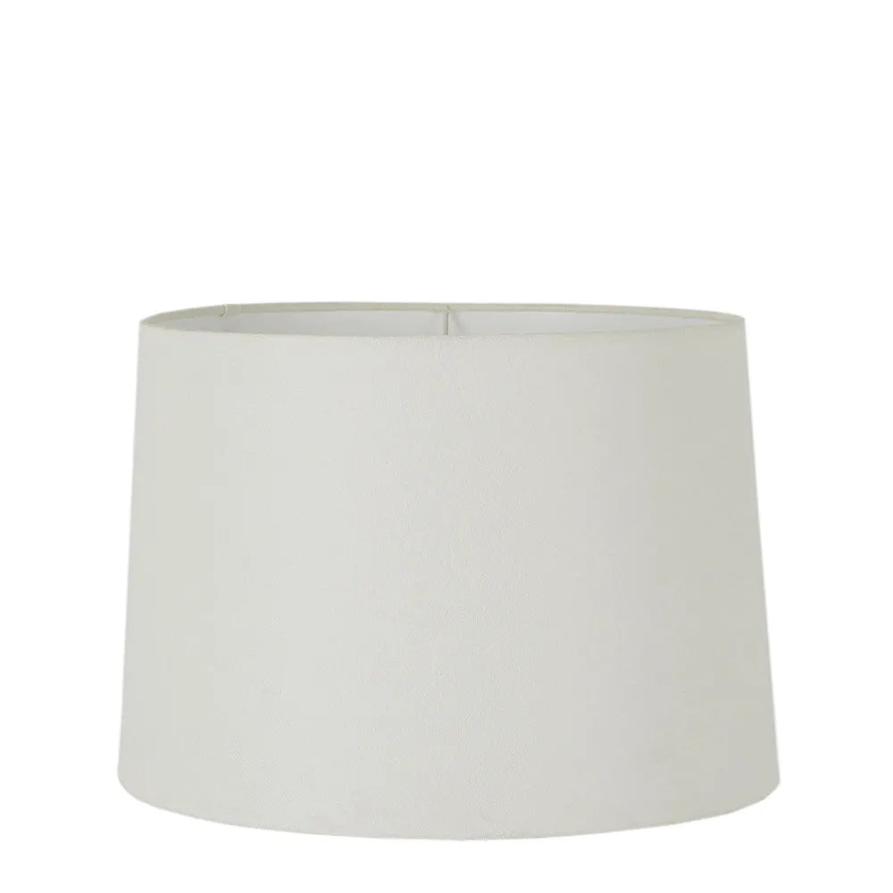 Linen Drum Lamp Shade Large Ivory