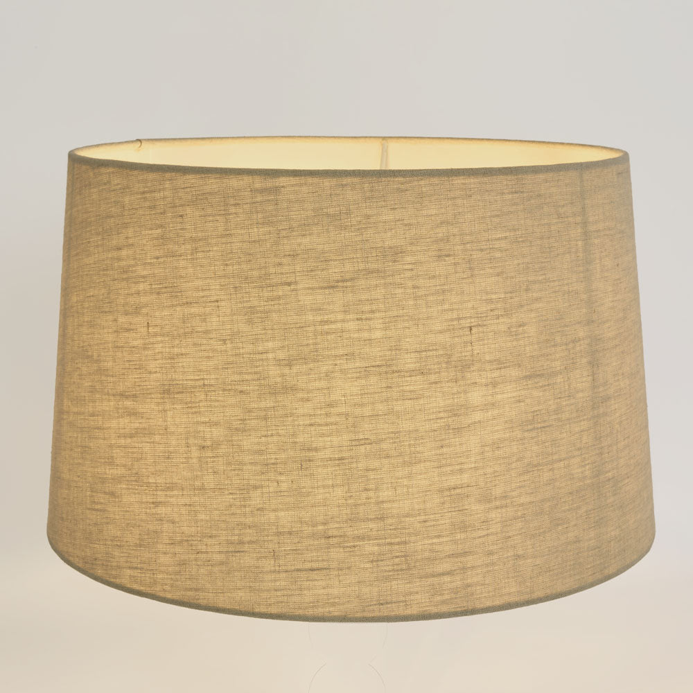 Linen Drum Lamp Shade XL Dark Natural