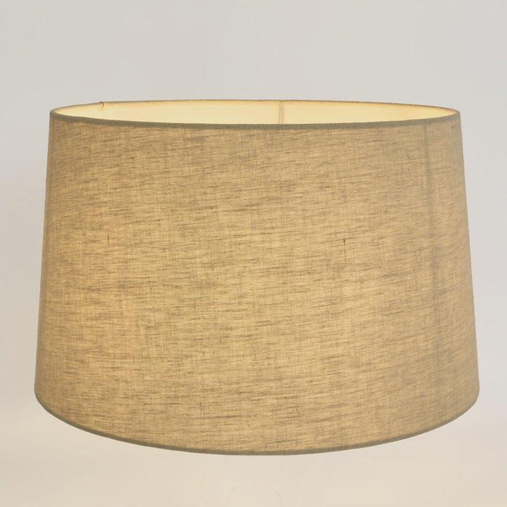 Linen Drum Lamp Shade XL Dark Natural