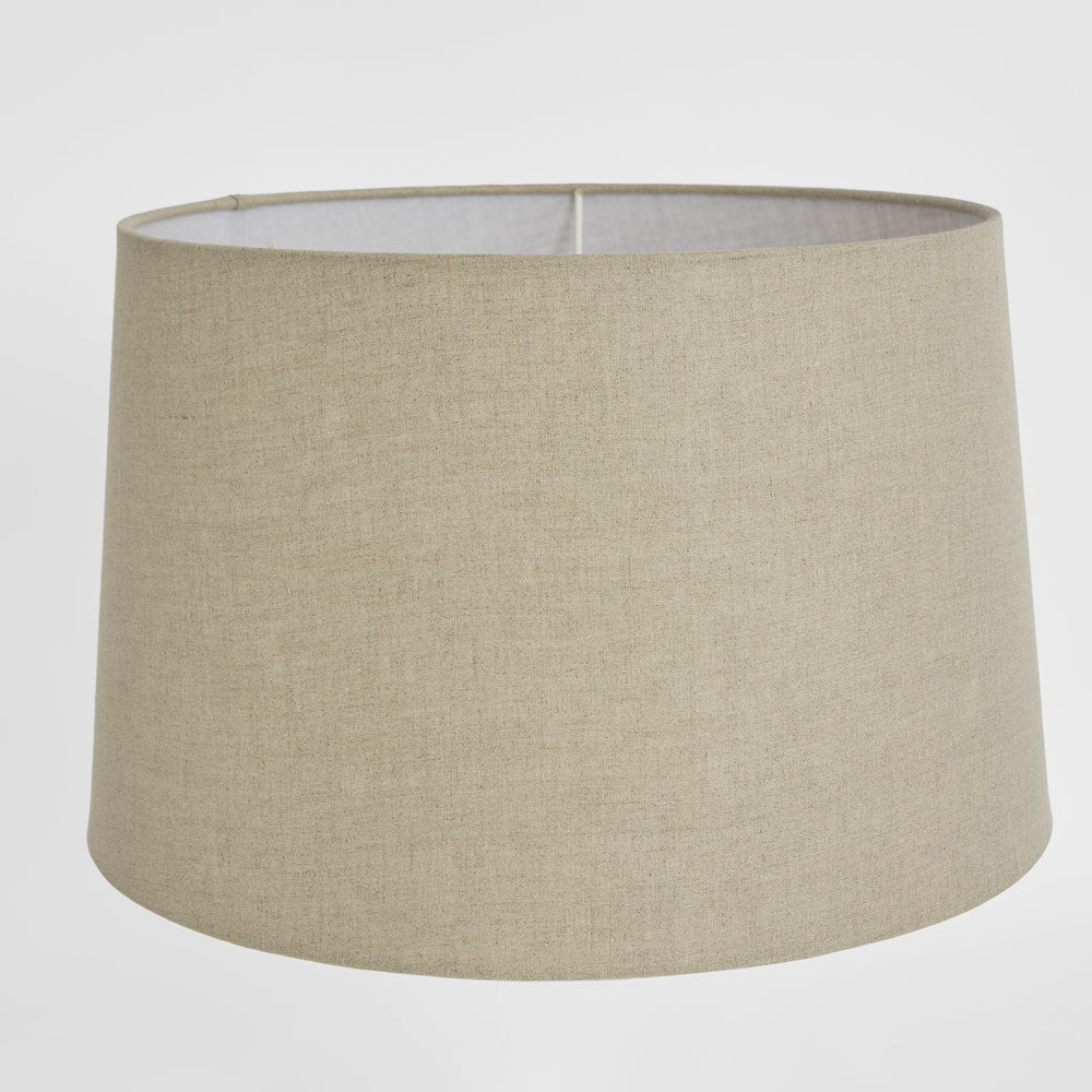 Linen Drum Lamp Shade XXL Dark Natural Linen