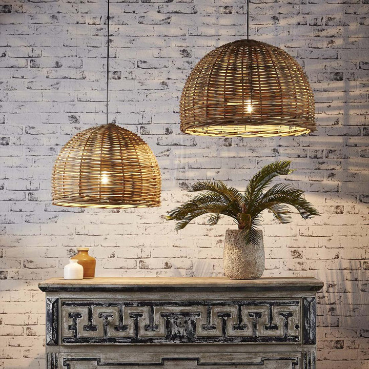 Rattan Ceiling Pendant Small Natural