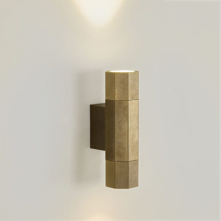 Beacon Up and Down Outdoor Wall Light Antique Brass