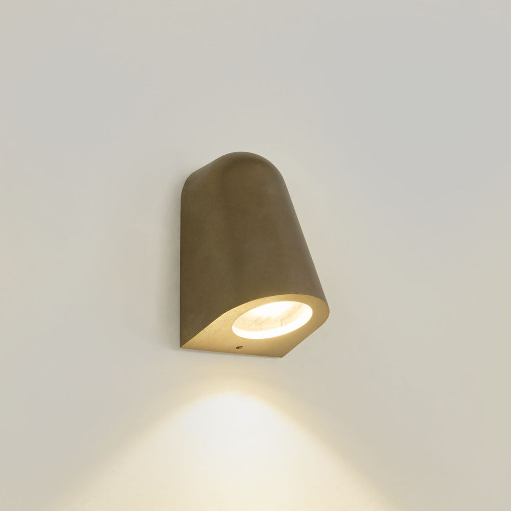 Beckman Outdoor Wall Light Antique Brass
