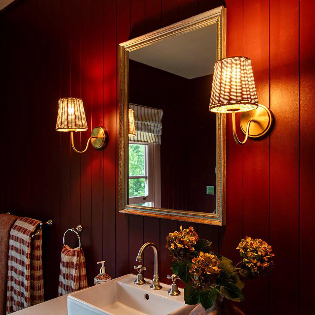 Athens Wall Light Antique Brass with Shade