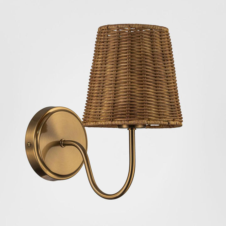 Athens Wall Light Antique Brass with Shade