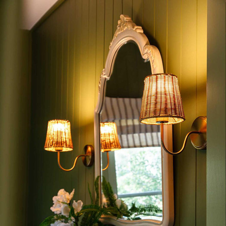 Athens Wall Light Antique Brass with Shade