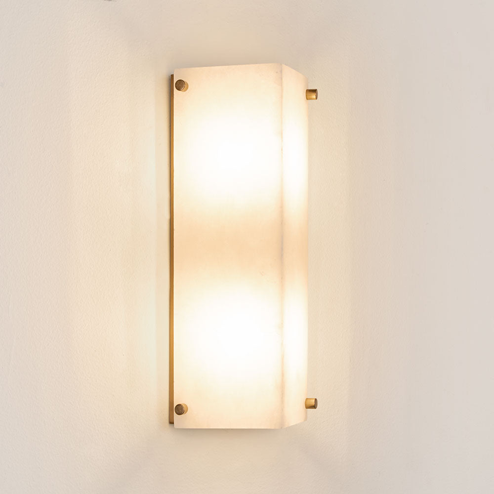 Tubular Alabaster Wall Light