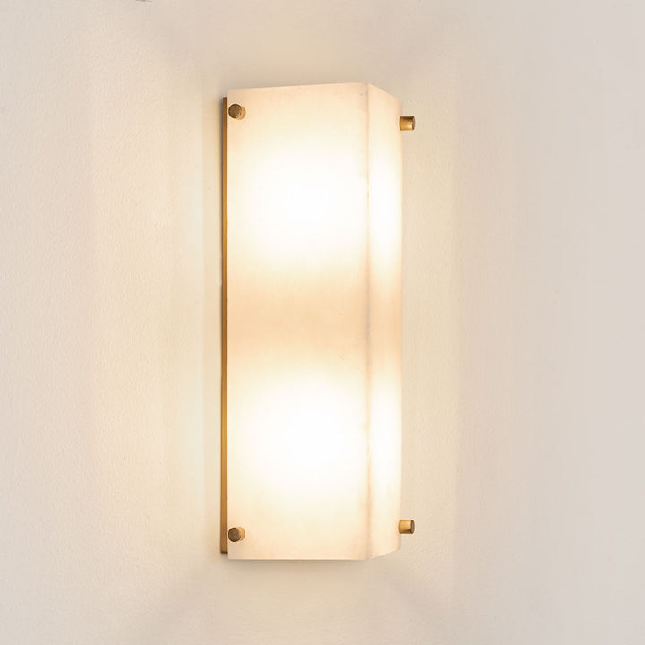 Tubular Alabaster Wall Light