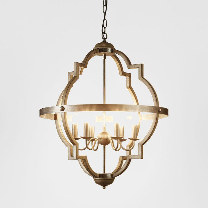 Hyatt Ceiling Pendant Extra Large Rust Brown and Silver Black