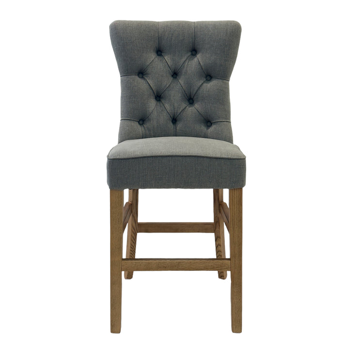 Storm Grey Counter Chair with Buttons