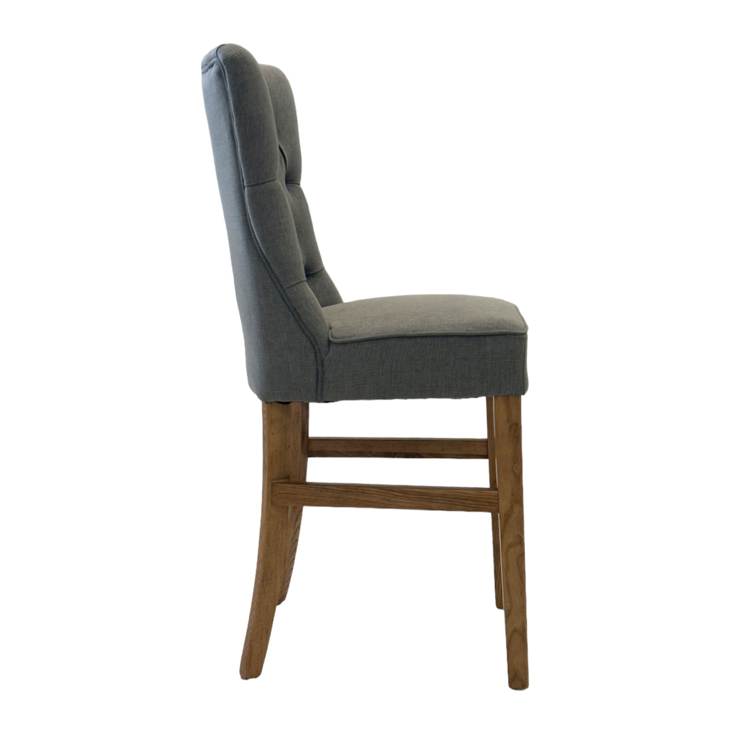 Storm Grey Counter Chair with Buttons