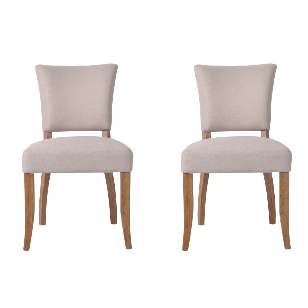 Claude Oakwood Dining Chair Beige