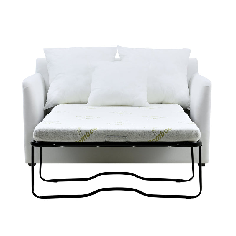Noosa 1.5 Seat Sofa Bed Beach with White Piping