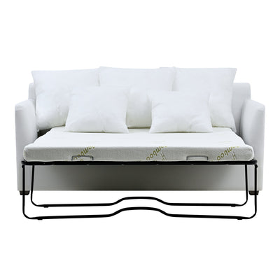 Noosa Hamptons 2.5 Seat Sofa Bed Navy W/White Piping
