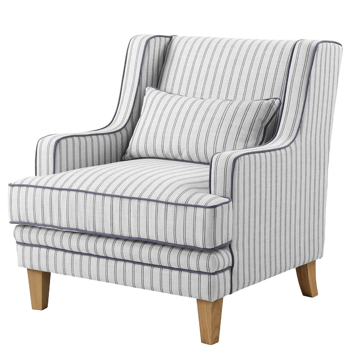 Bondi Hamptons Armchair Blue Pinstripe