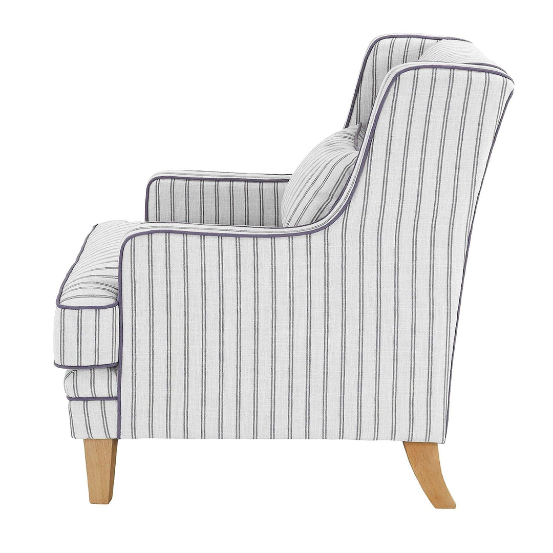 Bondi Hamptons Armchair Blue Pinstripe