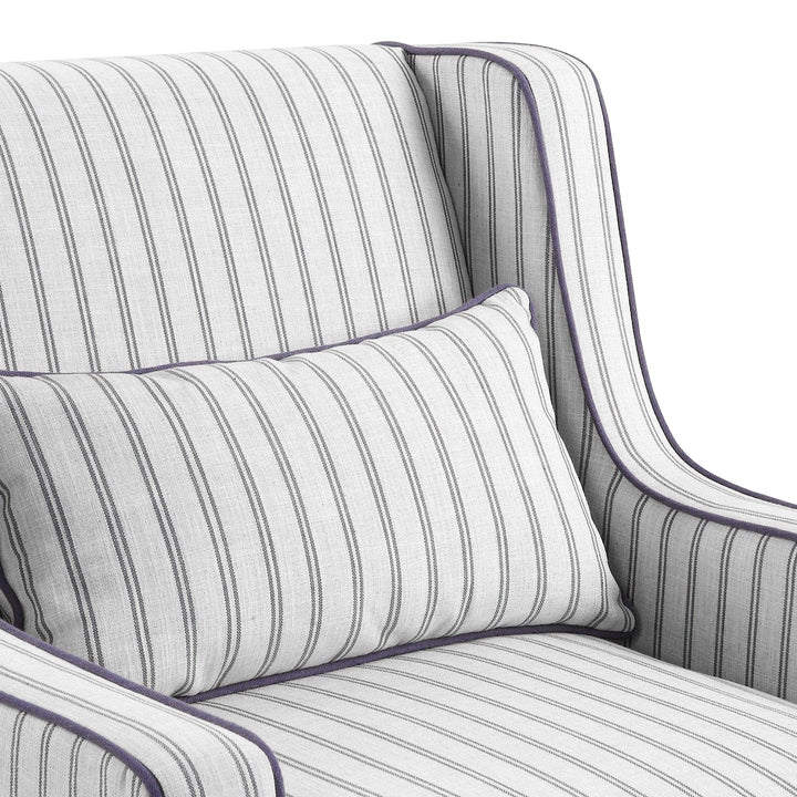 Bondi Hamptons Armchair Blue Pinstripe