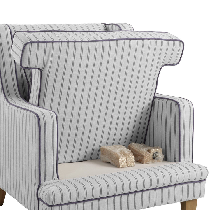 Bondi Hamptons Armchair Blue Pinstripe