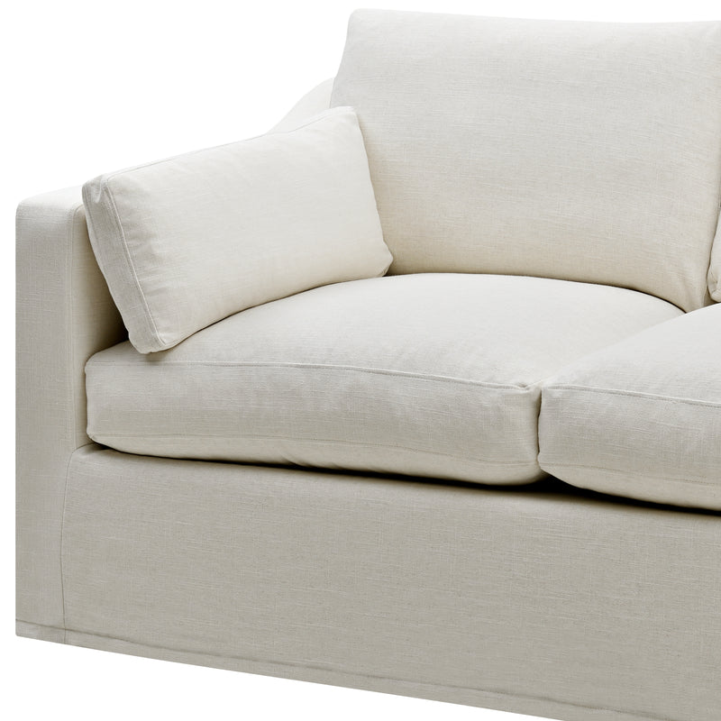 Clovelly 2 Seat Hamptons Sofa Ivory Linen Blend