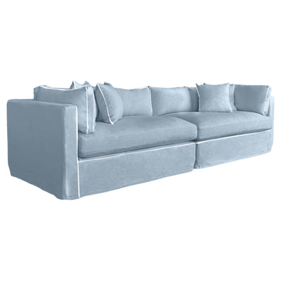 Marbella 4 Seat Sofa Beach with White piping