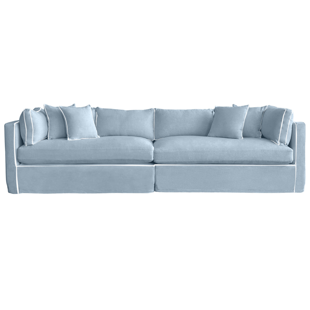 Marbella 4 Seat Sofa Beach W/White piping