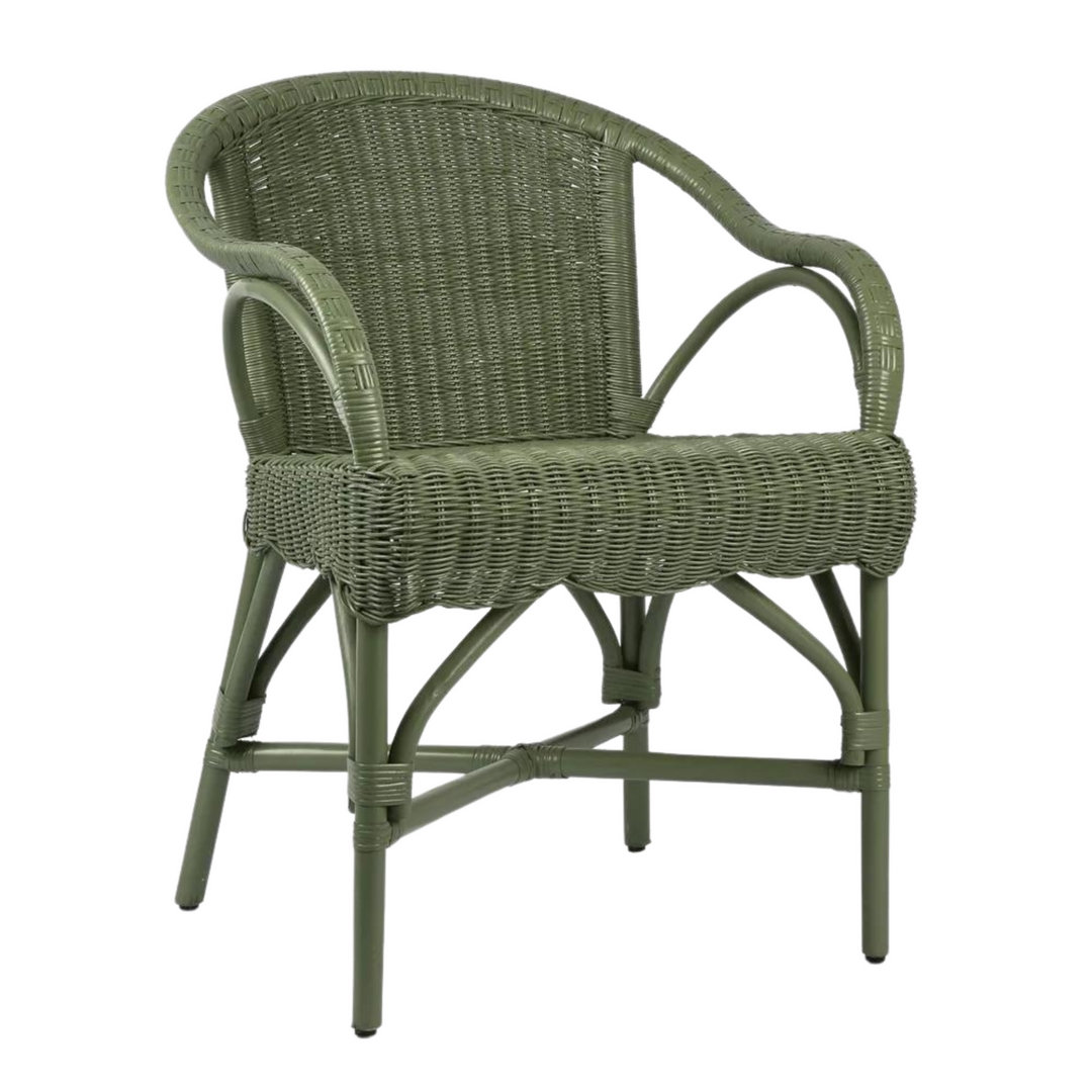 Belle Rattan Armchair Green - Alfresco