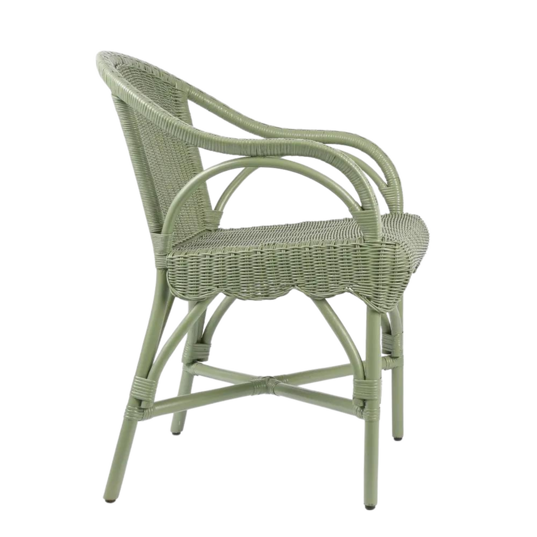 Belle Rattan Armchair Green - Alfresco