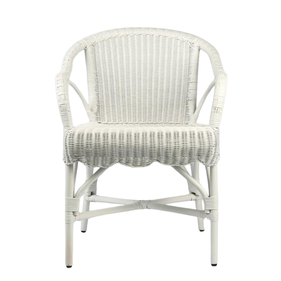 Belle Rattan Armchair White - Outdoor Under-Cover