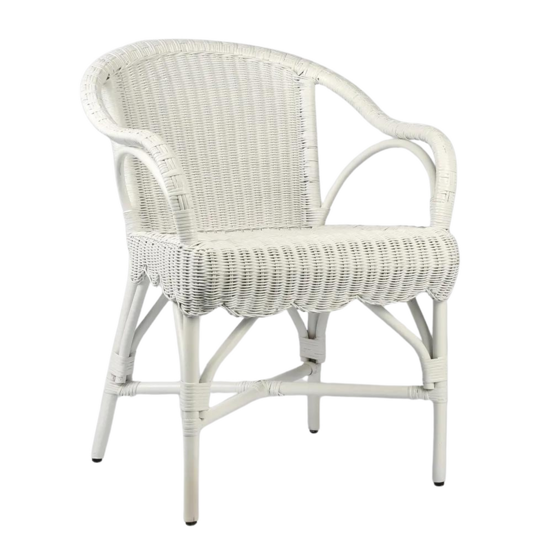 Belle Rattan Armchair White - Outdoor Under-Cover