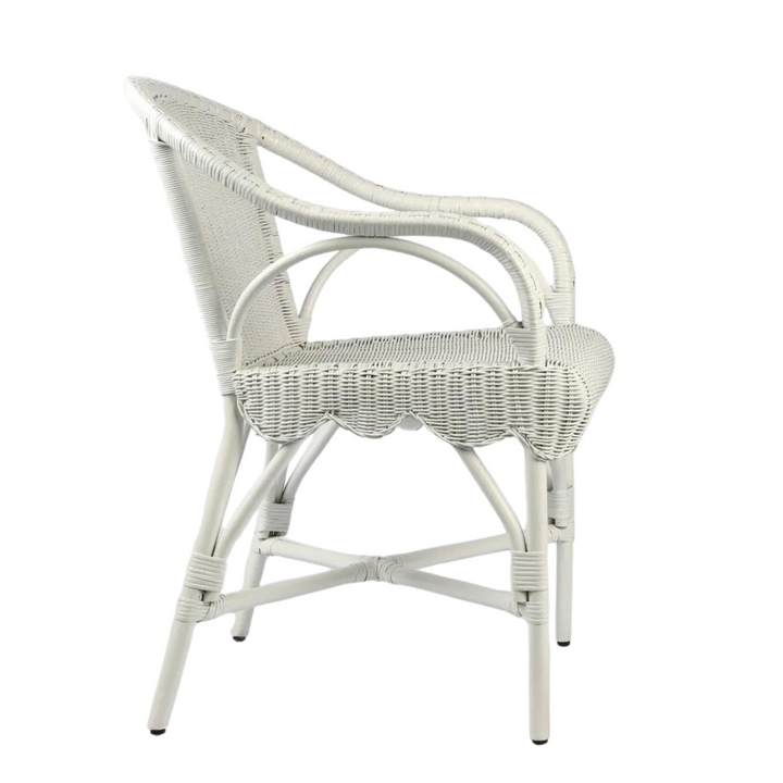 Belle Rattan Armchair White - Outdoor Under-Cover