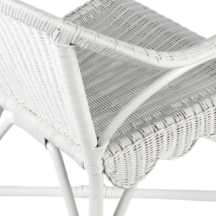 Belle Rattan Armchair White - Outdoor Under-Cover