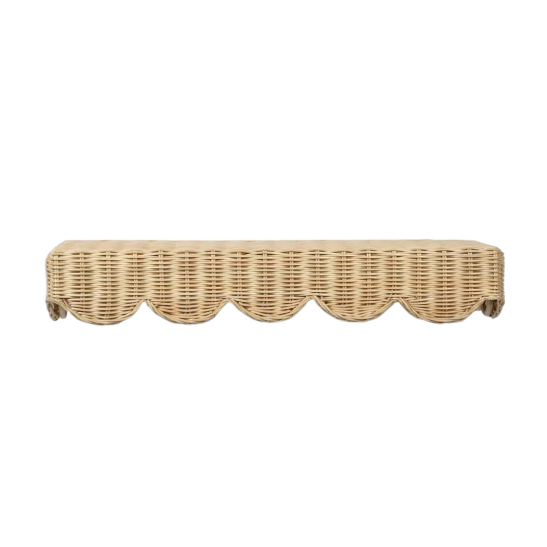 Belle Rattan Wall Shelf Natural 60Cm