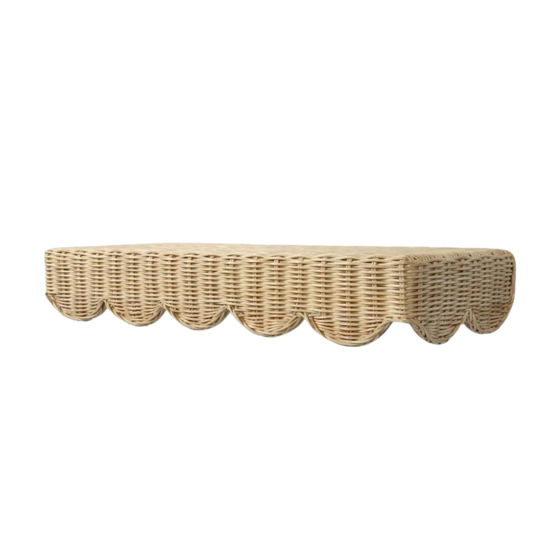 Belle Rattan Wall Shelf Natural 60Cm