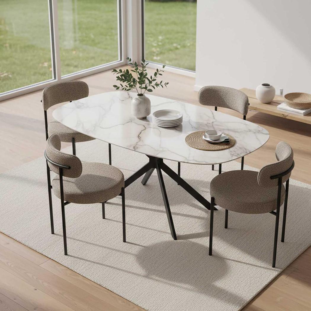 Nola Table White & Black