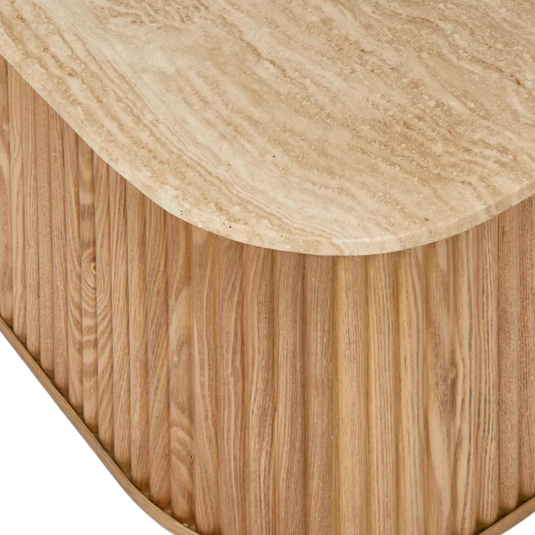 Travertine Oak Coffee Table