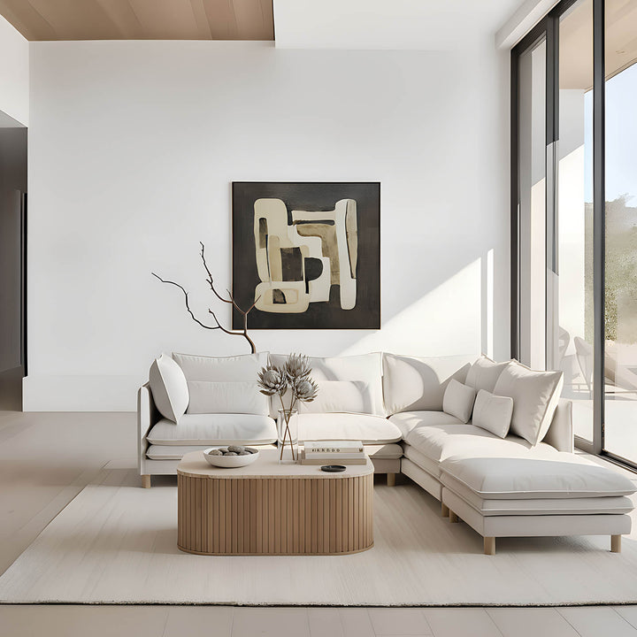 Travertine Oak Coffee Table