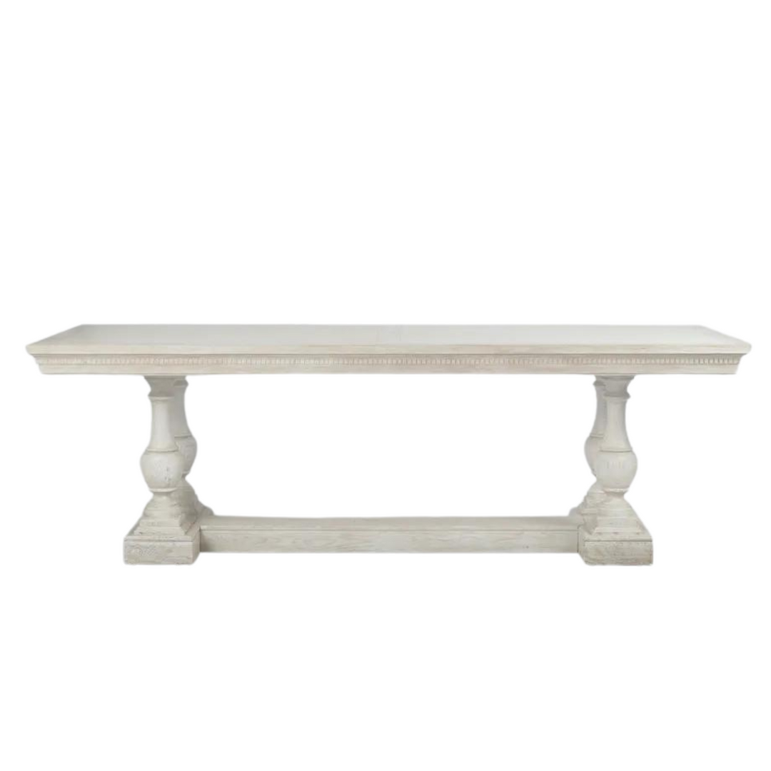 Ville Oak Dining Table White 240cm