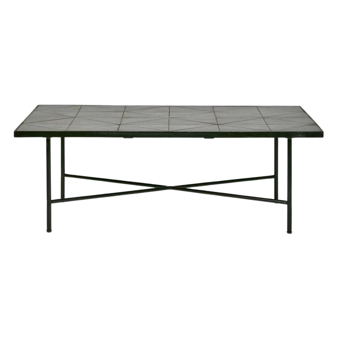 Sheffield Iron/Tiled Coffee Table Black -Outdoor