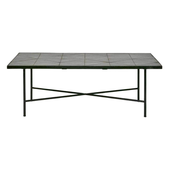 Sheffield Iron/Tiled Coffee Table Black -Outdoor