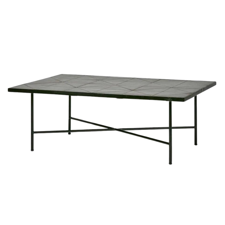 Sheffield Iron/Tiled Coffee Table Black -Outdoor