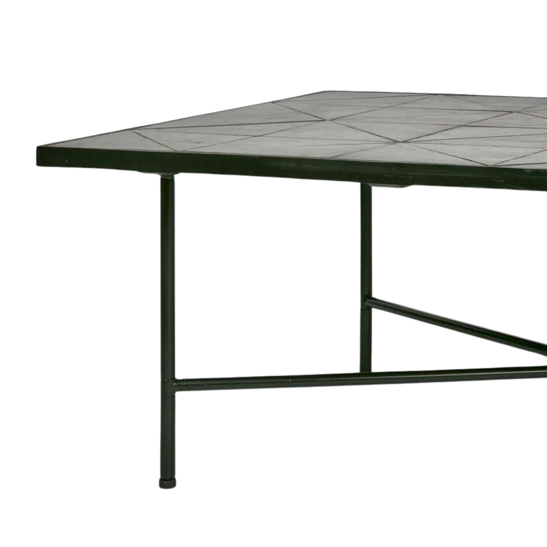 Sheffield Iron/Tiled Coffee Table Black -Outdoor