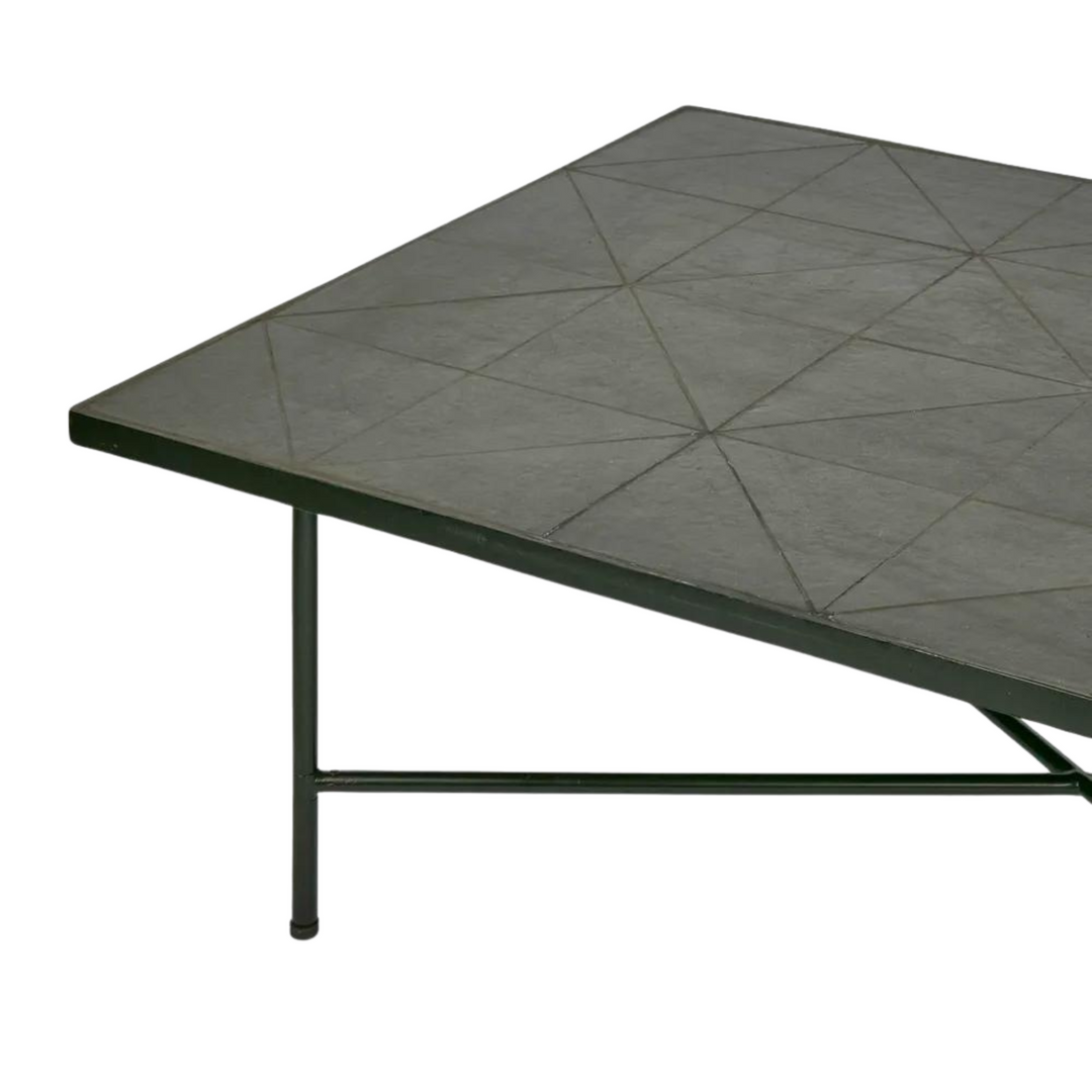 Sheffield Iron/Tiled Coffee Table Black -Outdoor